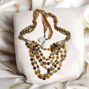 Vintage Multicolor Beaded Necklace